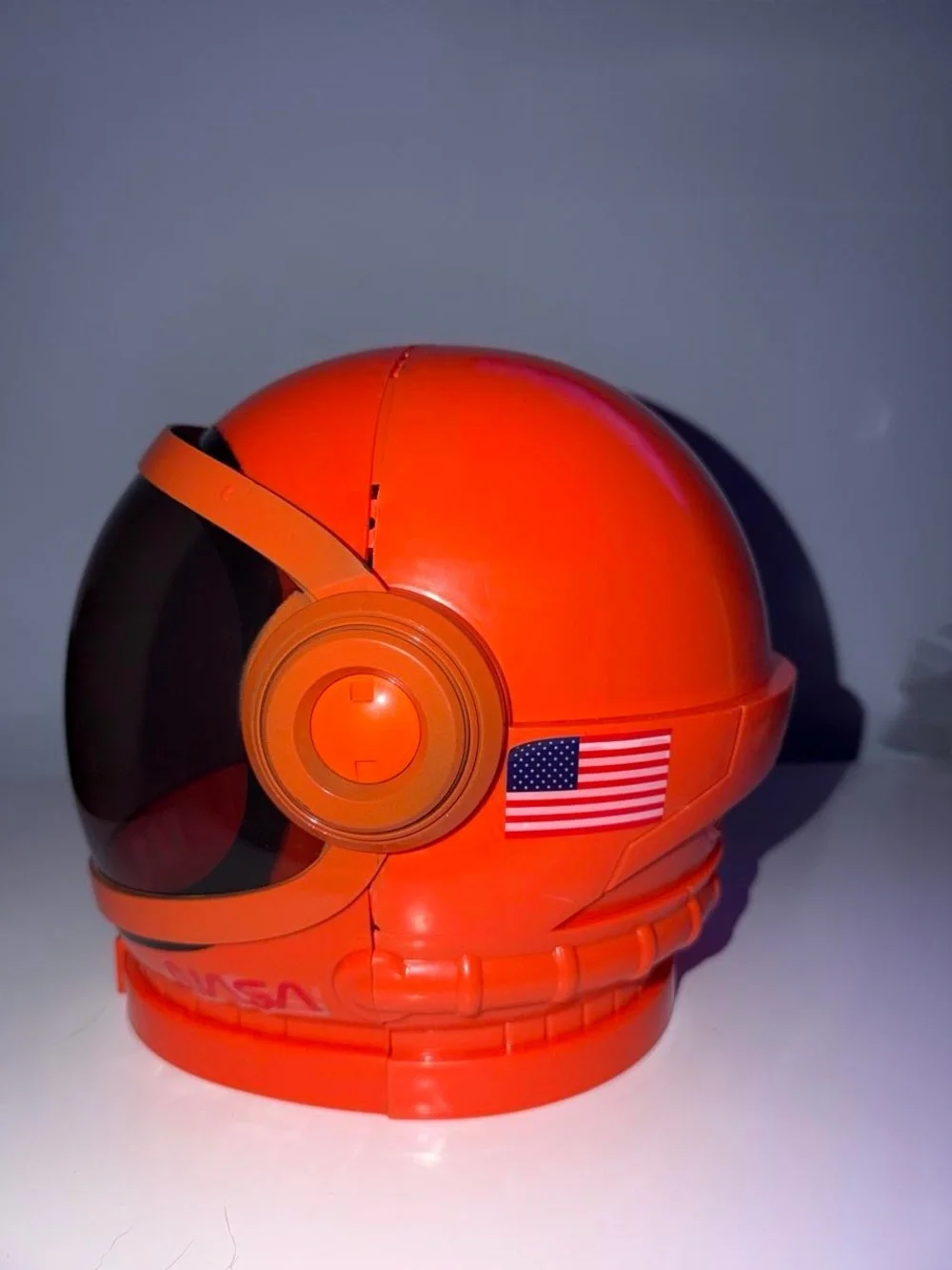 Kids NASA Astronaut Costume Orange Jumpsuit + Helmet Size 8/10